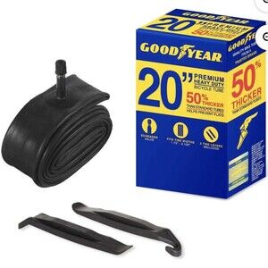 Good Year Premium Heavy Duty Bicycle Tube 20 X 1.75/2.124 | 20 in & 2 Tire Lever